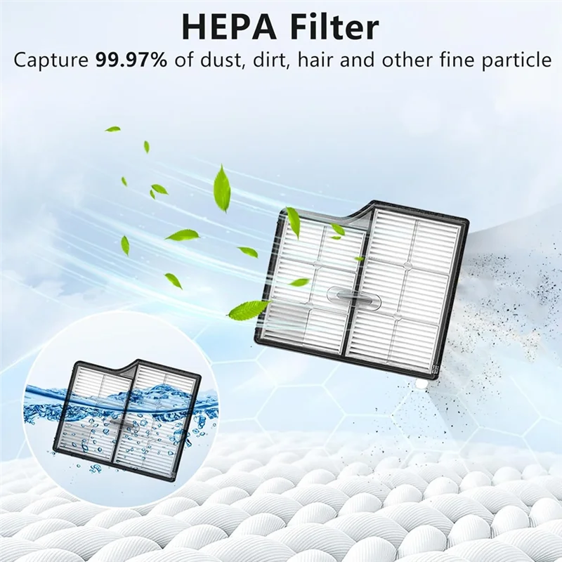 Eas-kit completo de manutenção de 24 peças para roborock saros 10/g30/s9 maxv ultra incluindo filtro hepa, almofada de esfregão, saco de pó, escova lateral