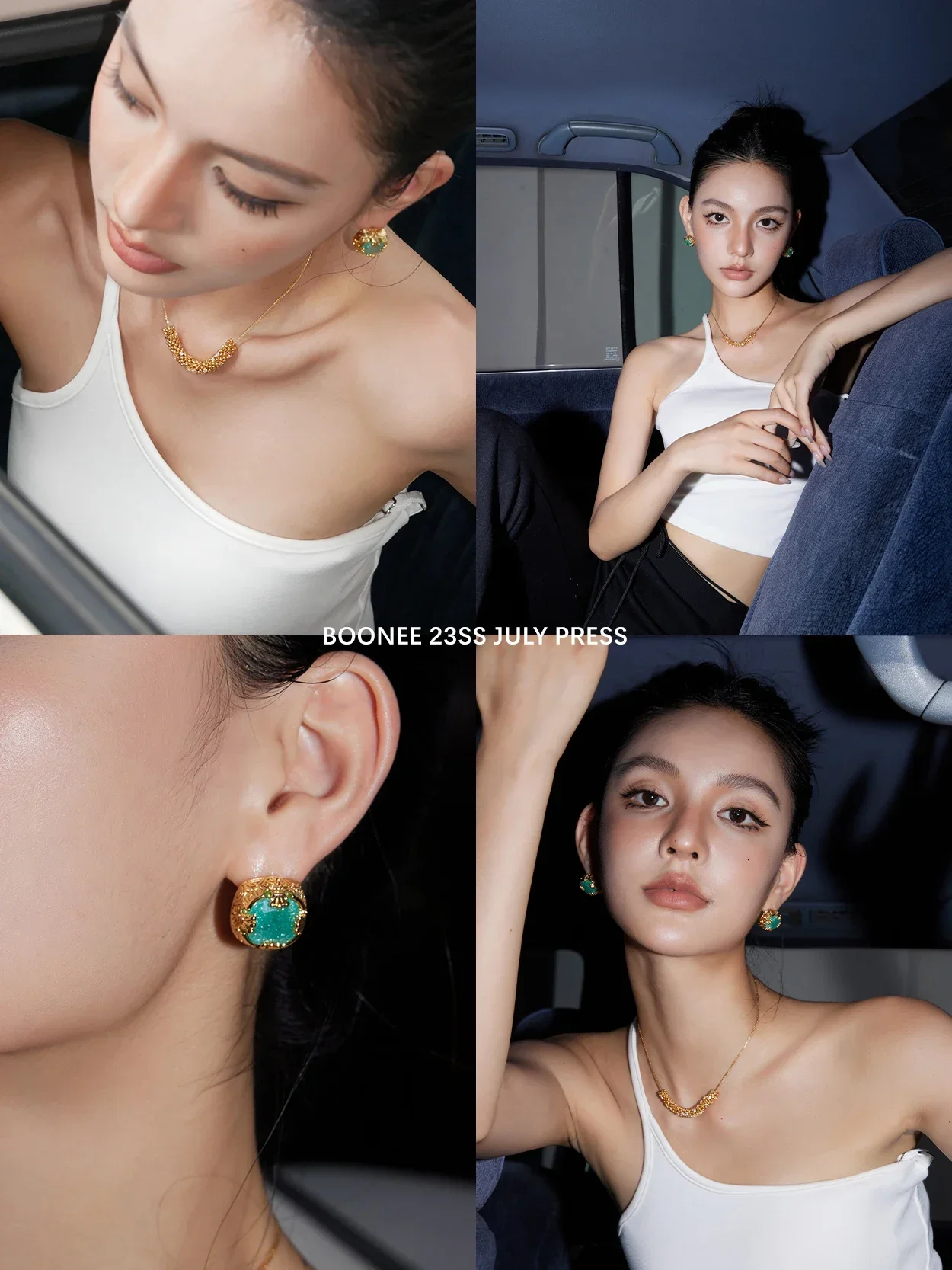 Retro gilt ice crystal exquisite unique exaggerated stud earrings female