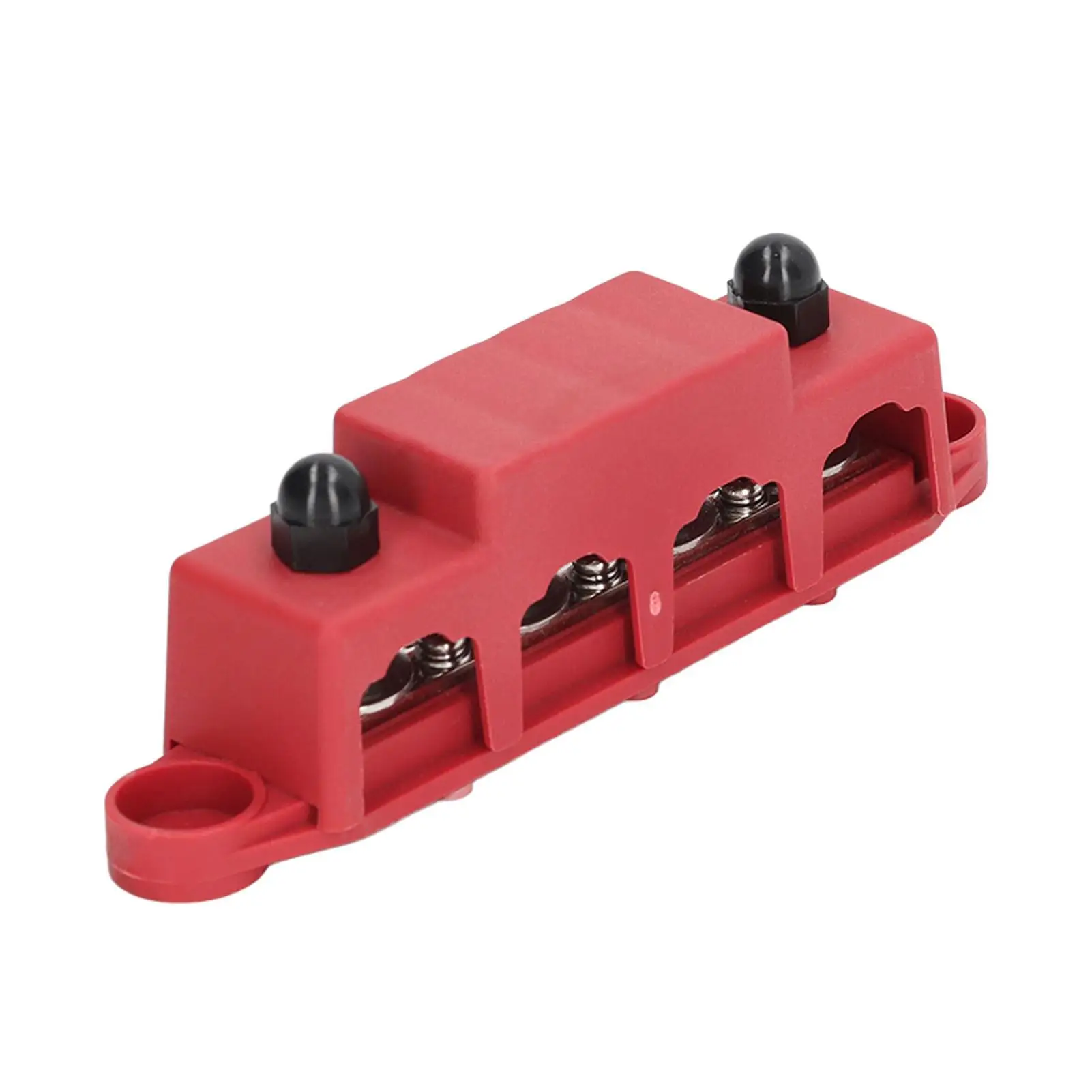 4 Power Distribution Block Bus Bar with Cover M8 Terminal Studs 250 Amp Rating for marine Automotive RV Busbar Box