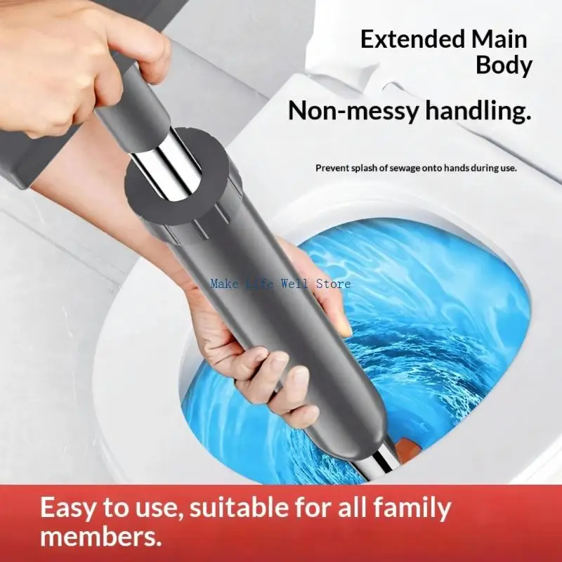 

Pack of 2 Clog Removal Devices for Quick Drain Solution Highlighting Extended Against Spatter Body Global Flexible Joint for