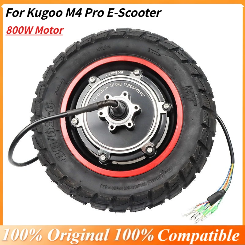 

48V800W Motor Wheel Kit for Kugoo M4&M4Pro E-Scooter,10Inch Rear Drive Motor with Off-Road Tire,Complete Upgrade Replacement Set