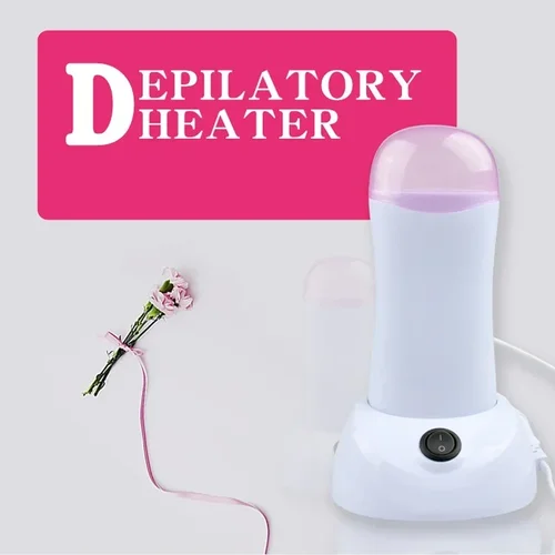 Imagen 2 del producto Máquina eléctrica de fusión de cera, calentador de cera depilatoria, cartucho depilador, rodillo de cera, Base, rollo en encerado, depilación recargable doble