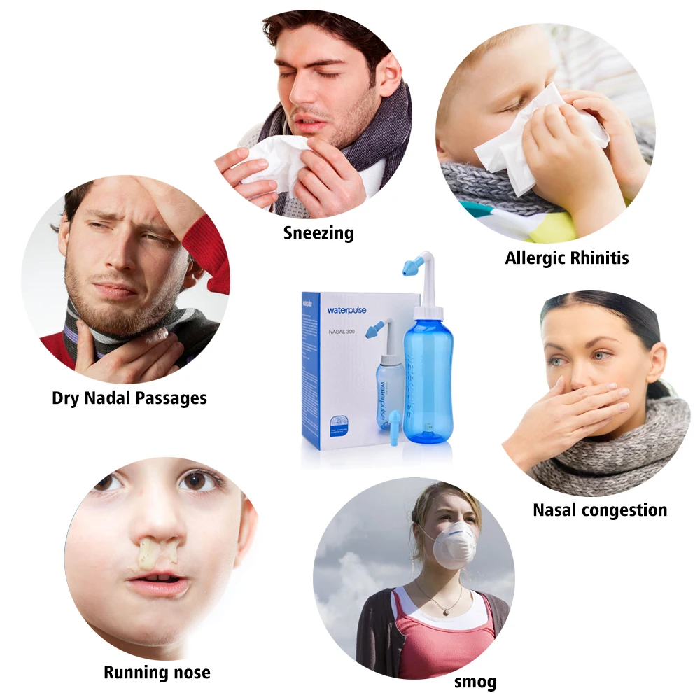 300 مللي غسل الأنف التهاب الجيوب الأنفية الأنظف للبالغين الطفل حساسية الأنف علاج الأنف الري Neti وعاء الأنف تنظيف أداة #6