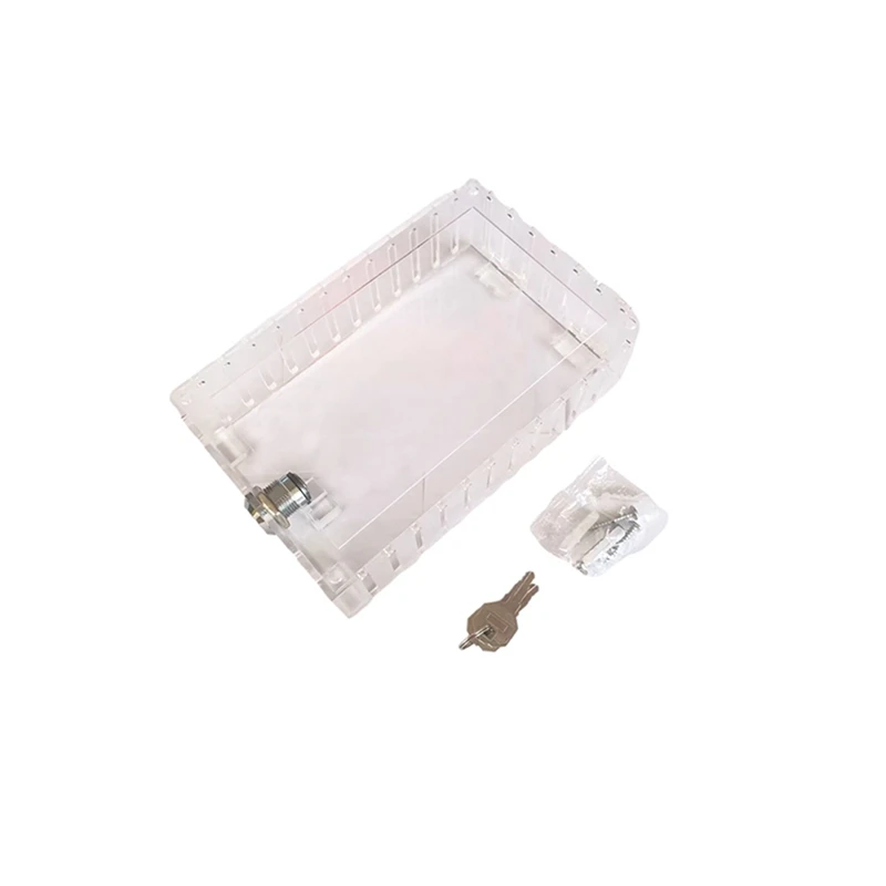 1 PCS Transparent Waterproof Box Universal Thermostat Lock Box Junction Box With Key For Wall Thermostat