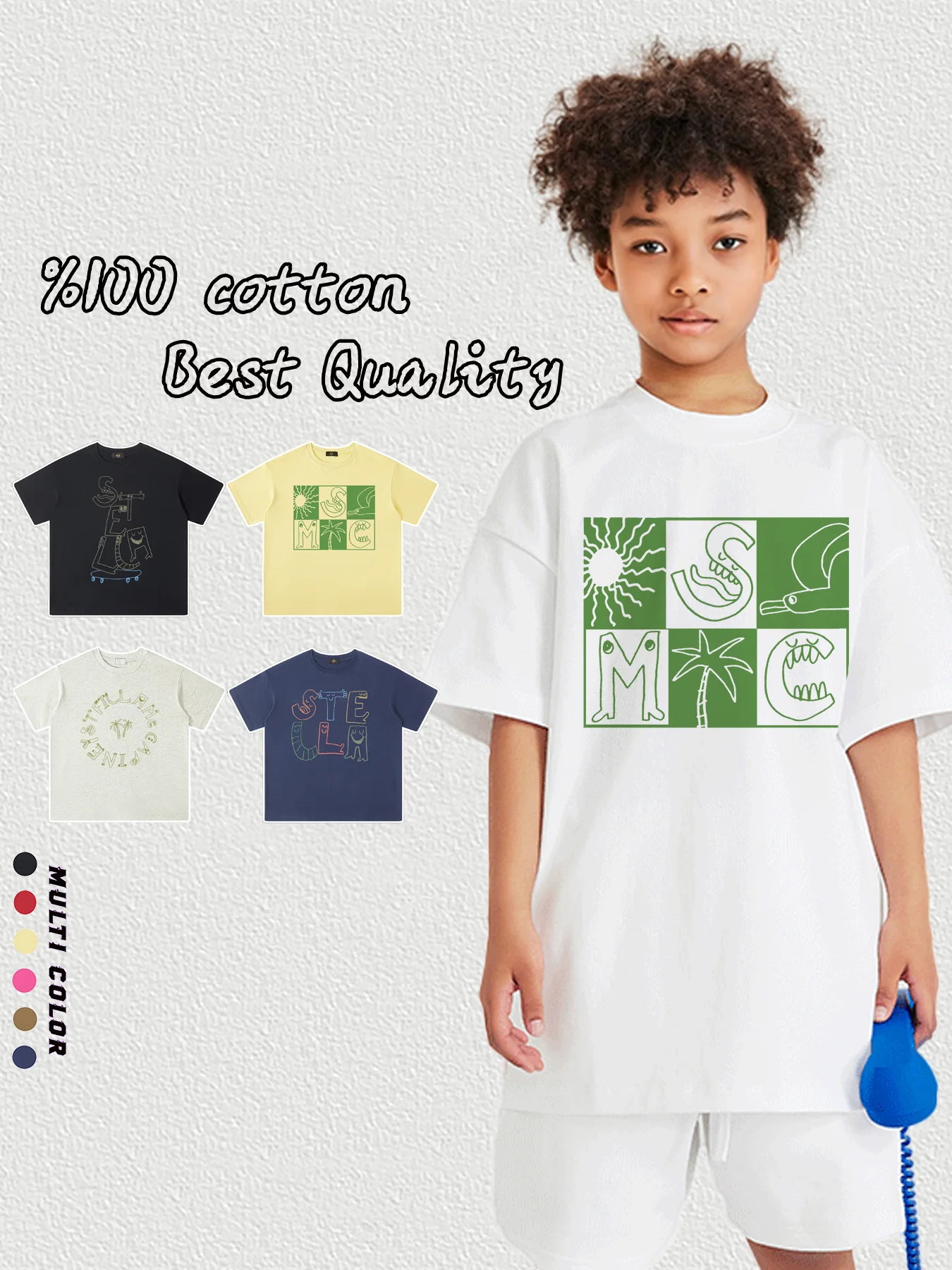 

Fun Prints Tees Kids Summer Clothes 2025 New Cartoon Short sleeve Boys T-shirt %100 Cotton Soft Comfort Children Round neck Tops