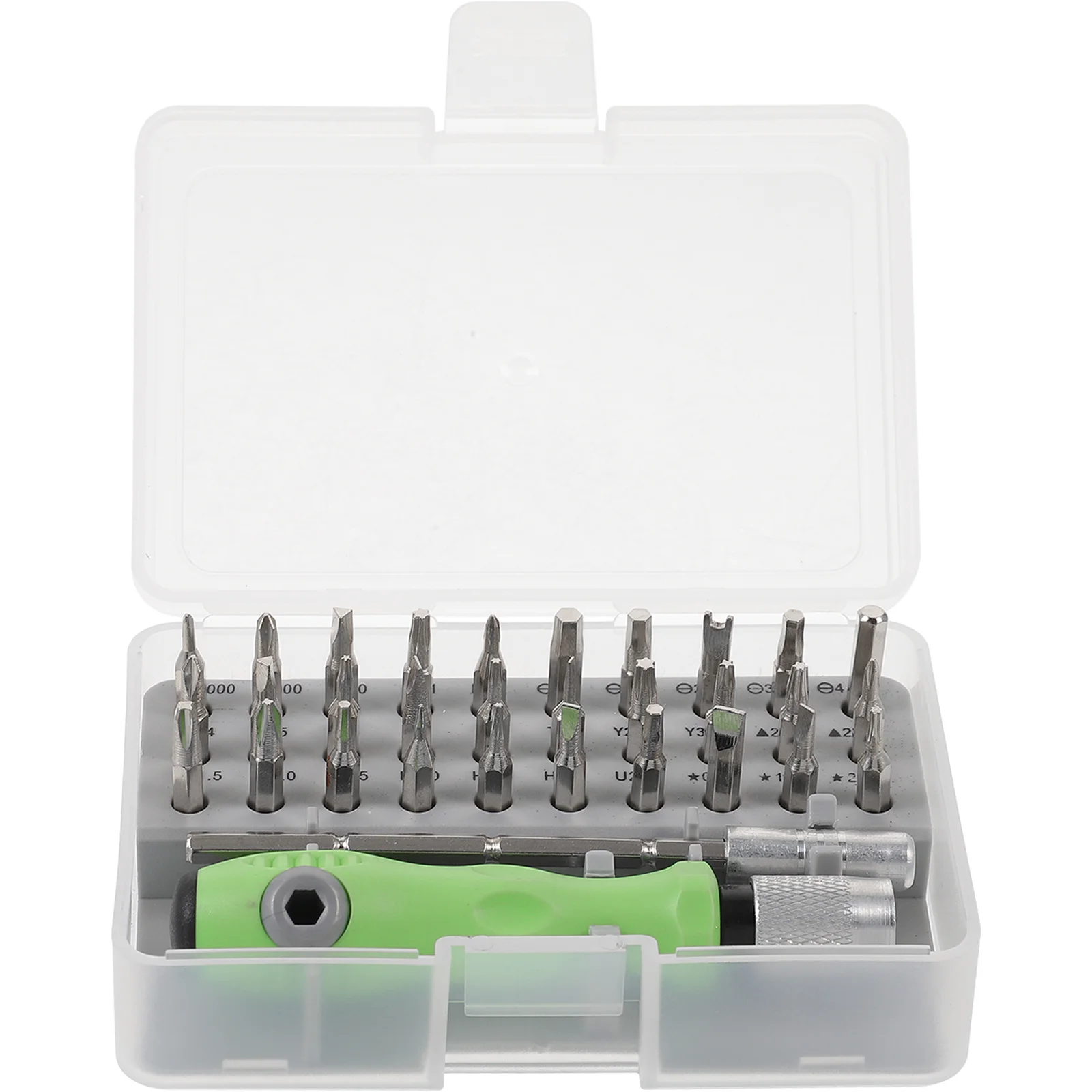

32 in 1 Screwdriver Bit Set Vanadium Steel Assortment Comprehensive Tool Kit for Various Applications Green Screwdriver