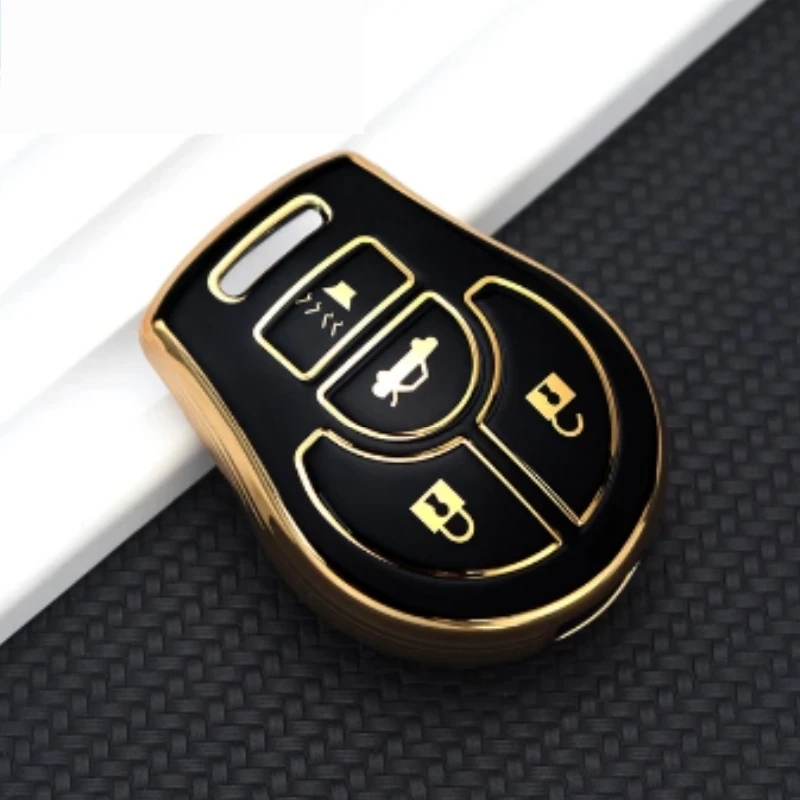 

Auto Shell Fob for Nissan Sunny Tiida March Murano Teana Sylphy Livina Qashqai Car Key Case Cover Flip Remote Protector Holder