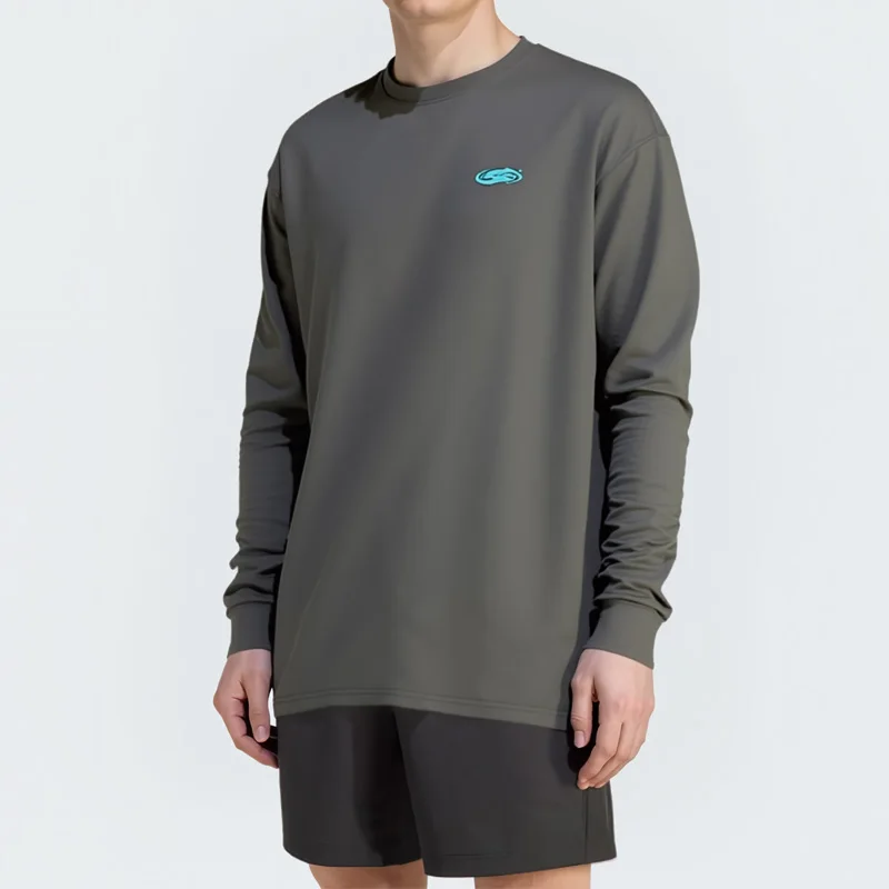 Veidoorn Autumn Men's Long Sleeve Workout T-Shirt Moisture Wicking Quick Dry Fitness Tees for Gym Training Running Sports Tops