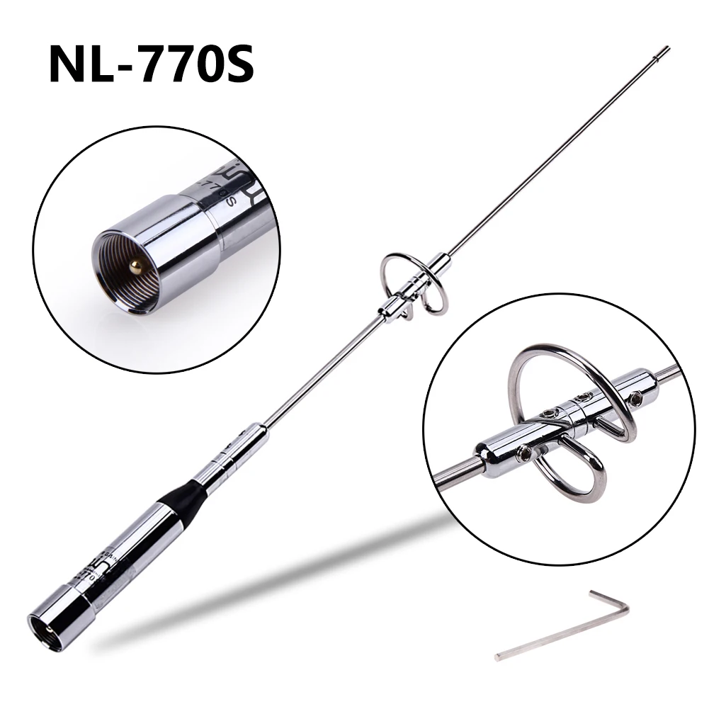 NR-770S 145 ميجا هرتز 435 ميجا هرتز هوائي راديو الهواة المحمول للسيارة مع موصل PL VHF UHF