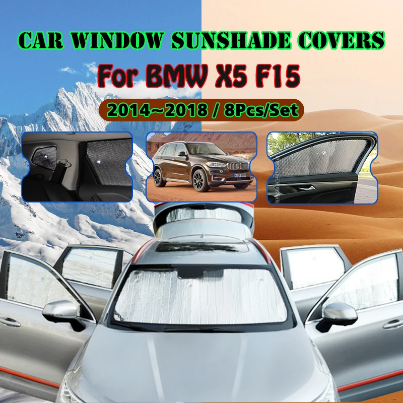 

Full Covers Sunshades For BMW X5 F15 2014 2015 2016 2017 2018 Car Accessories Sun Protection Windshields Side Window Auto Visor