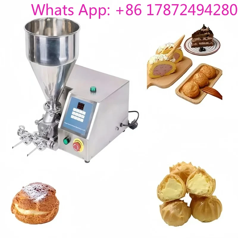 

Chocolate Cream Cake Batter Filling Injection Machine Sandwich Cake Cream Filling Machine Puff Chicken Rolls Jam Chocolate Jam