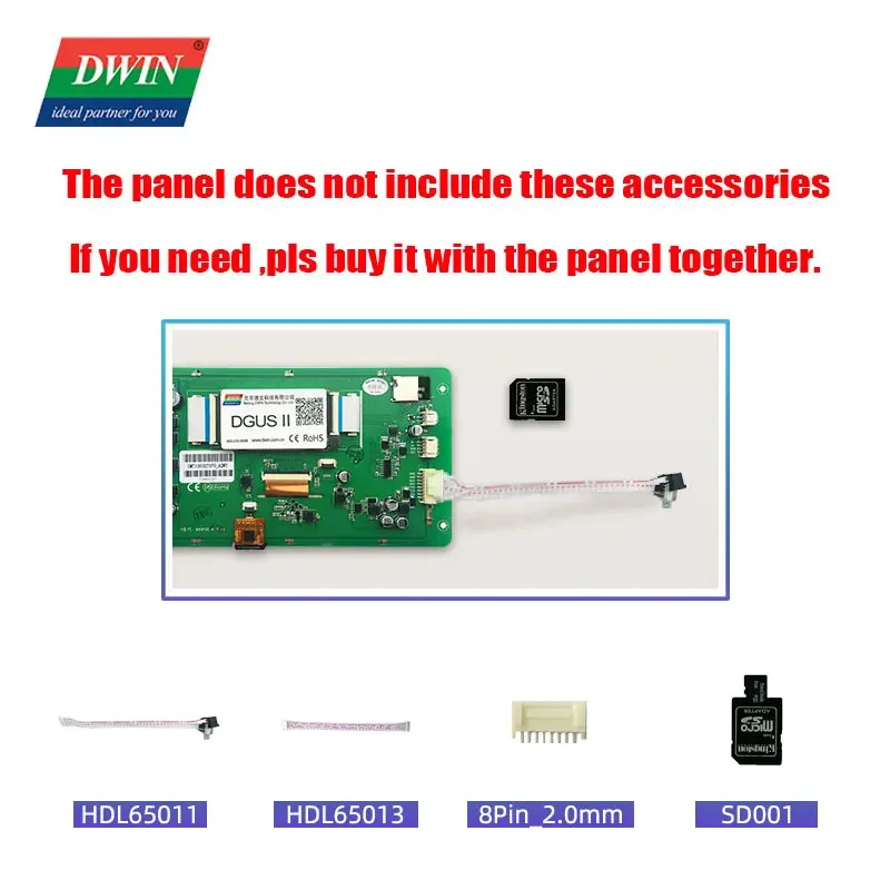 DWIN 4.3 بوصة 480*272 دقة 262K ألوان TV-TN-TFT-LCD شاشة لمس مقاومة مع منفذ HMI UART DMG48270C043_15WTR