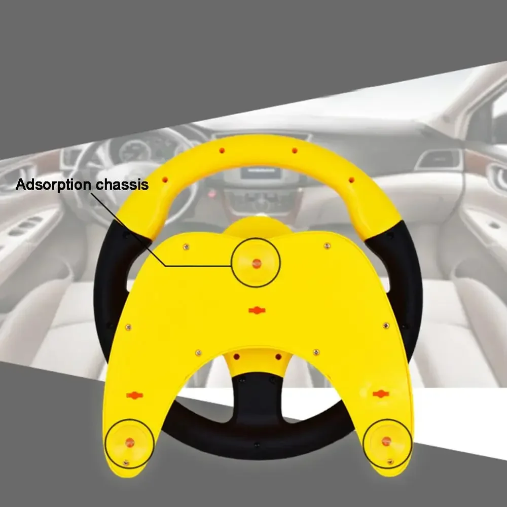 لعبة عجلة القيادة اللطيفة للأطفال مع محاكاة الضوء للقيادة والموسيقى الصوتية المضحكة التعليمية للأطفال ألعاب السفر الإلكترونية للأطفال