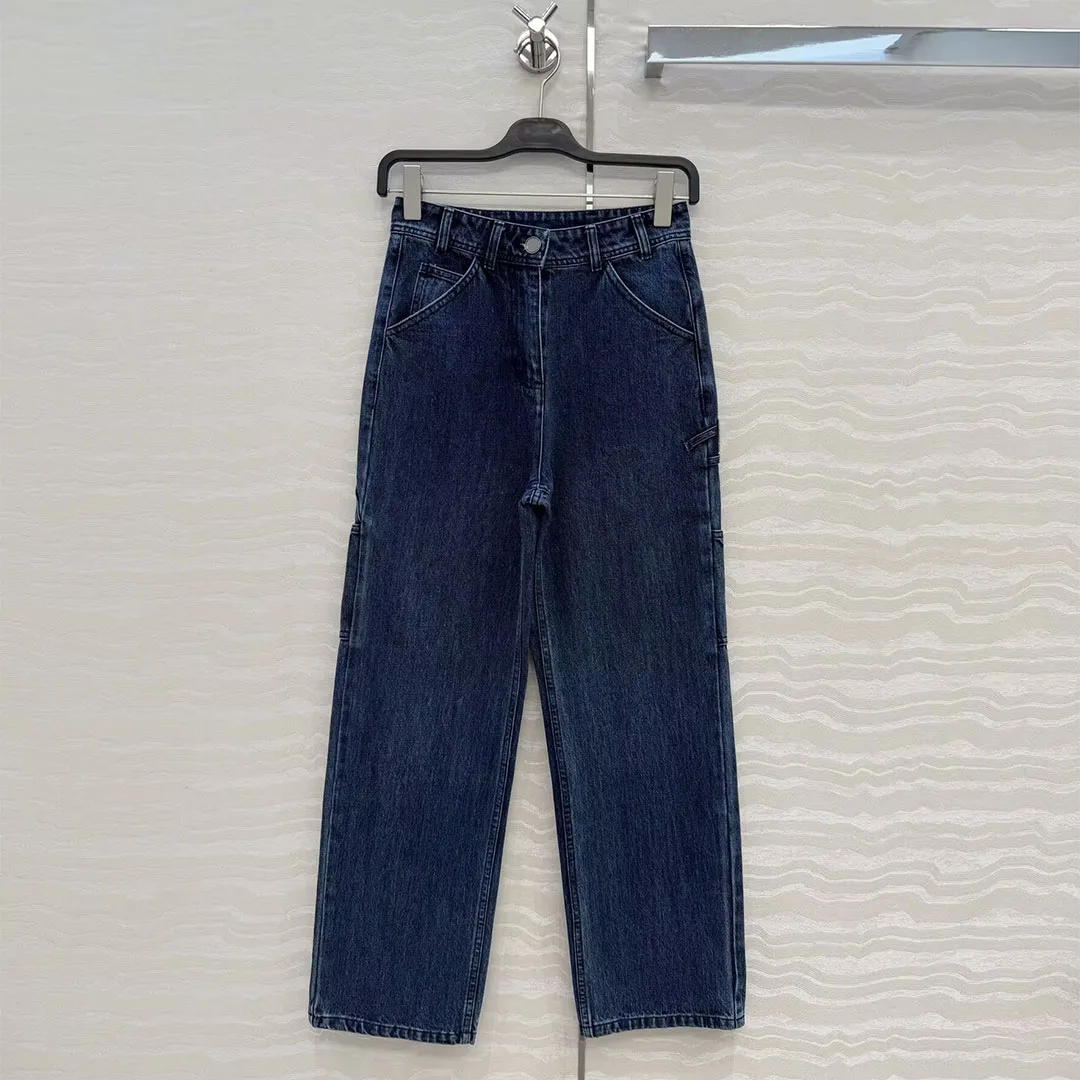 

Новые модные джинсы 2026 года: прямые, однотонные, с высокой талией, с карманами-пэчворк, свободные, повседневные, в стиле ретро, для женщин