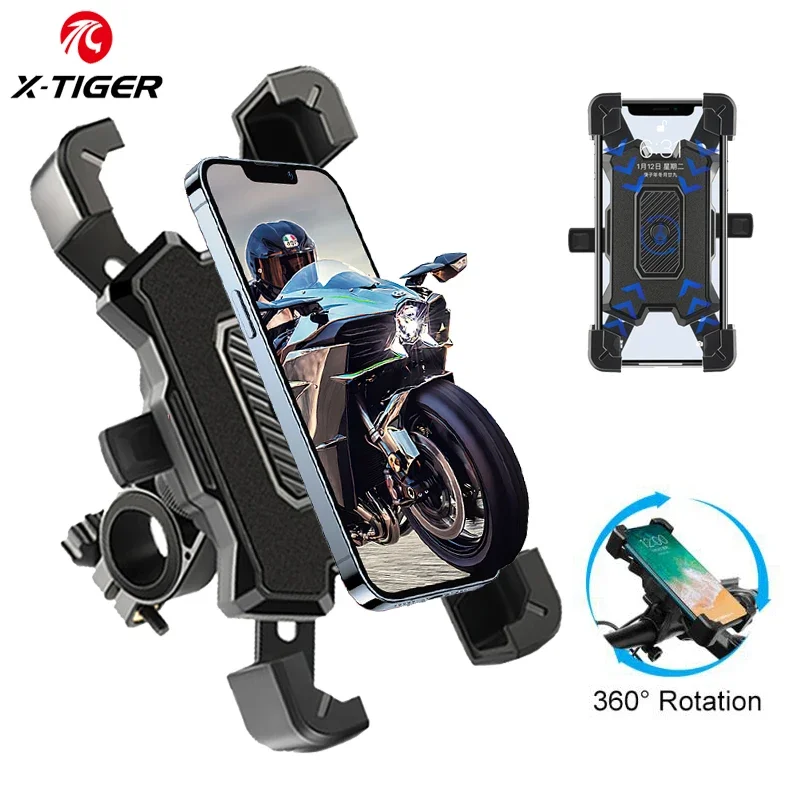 

X-TIGER Bike Phone Mount Universal Plastics Bicycle Motorcycle Handlebar Phone Holder for 4.7-6.8 Inch Cell Phone Huawei iPhone