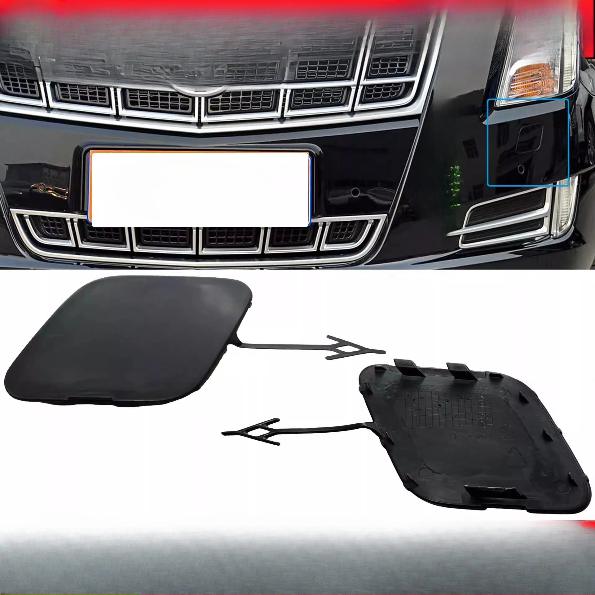 

1pcs For Cadillac 2013-2017 XTS Front and Rear Bumper Trailer Hitch Covers