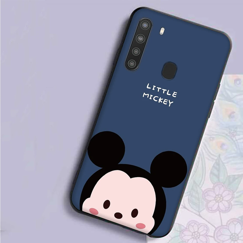 Tsum TsumสําหรับRealme 8 8I 9I C11 C20 C20A C21 C21Y C25Y C25S C25 C12 C30 C31 C33 Proเคสโทรศัพท์สีดํา