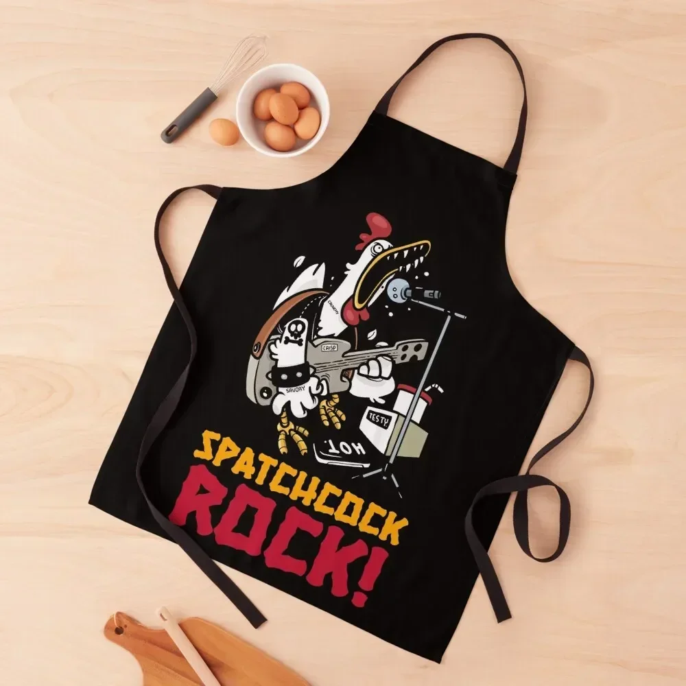 

Spatchcock Rock BBQ Apron Kitchen Front Manicurists Useful Things For Kitchen chef costume Apron