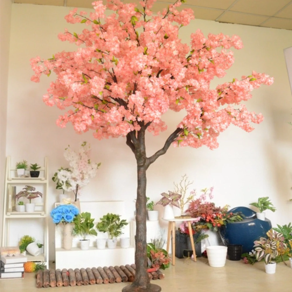 أشجار زهر الكرز الاصطناعية الكبيرة لحفلات الزفاف والديكور الداخلي والمناظر الطبيعية والفنادق والبيع بالجملة. #3