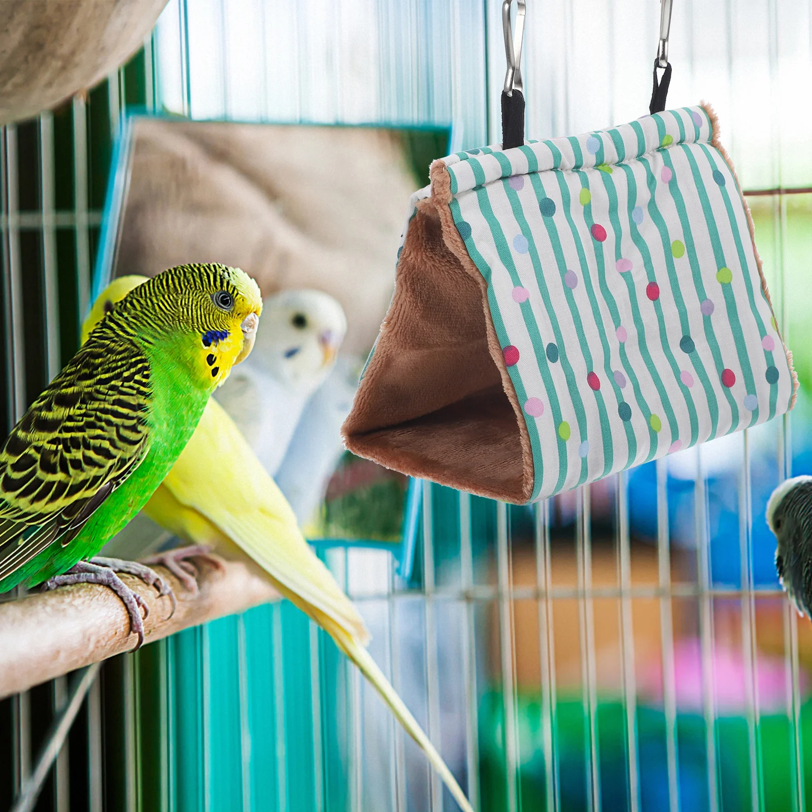 

Warm Bird Nest Cotton Hammock Parrot Bed Cage Hanging Winter Resting Nest Small Pets Ferret Chinchilla Bird Hammock