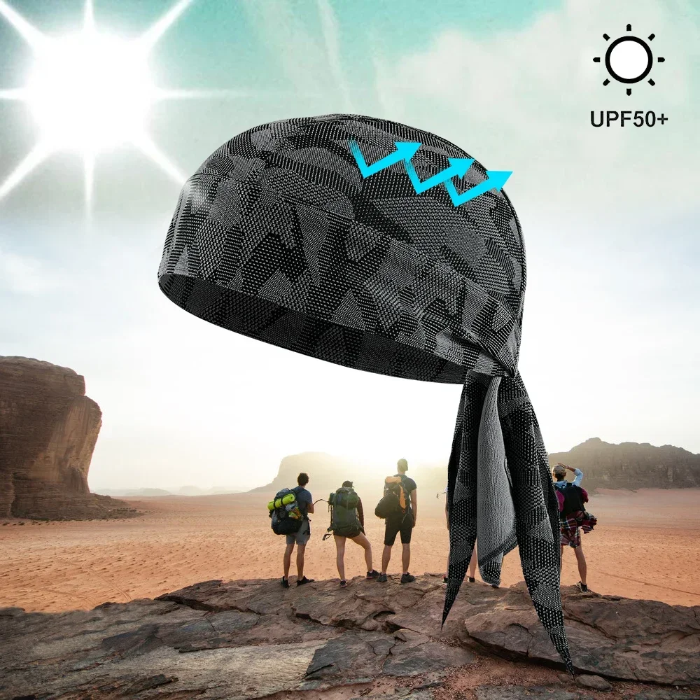 Breathable Cycling Cap Baseball Head Scarf Summer Pirate Hat Women Men Headwear Sun Protection Sport Headband Biker Accessories