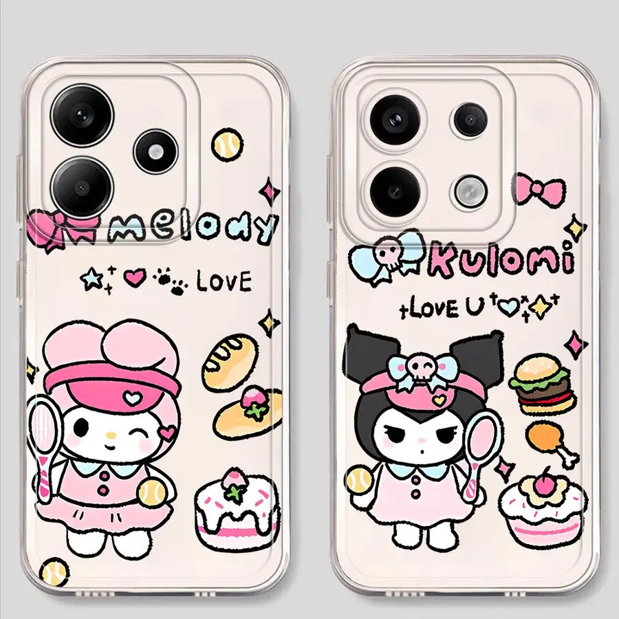 Funda de teléfono suave para Xiaomi Poco X3 NFC X3 Pro lindo Sanrio Kuromi