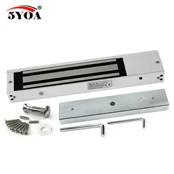 5YOA DC12V Electromagnetic Lock 180KG 350lbs Holding Force Electric Magnetic Locks Electronic Door Access Control System