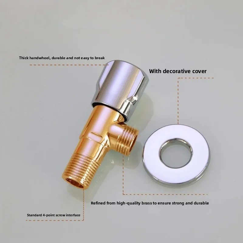 1/2" Hot & Cold Water Angle Valve - Shut-Off Switch for Basin, Solar & Electric Water Heaters