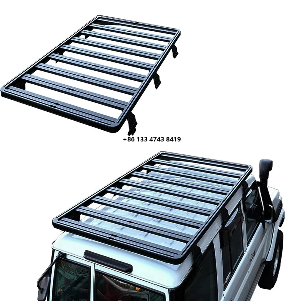 

Wholesale Heavy Duty Aluminum Alloy LC76 Car Roof Rack Universal Off-Road Roof Rack 4x4 with Sunroof