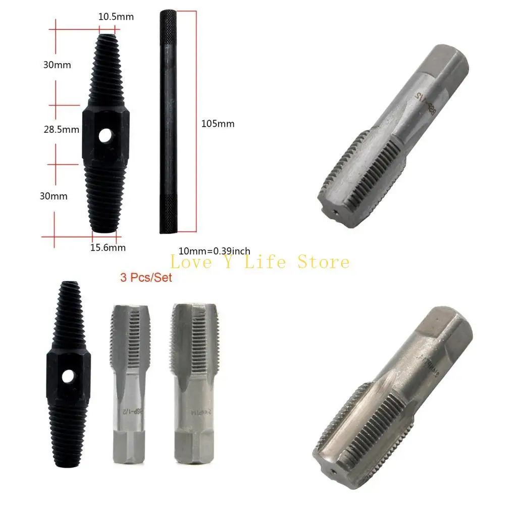 

L74C 3PCS дюйма 3/4 дюймового винта -экстрактора с разбитой водой