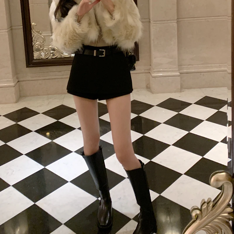 

Женская прямая юбка Bla Fce с подкладкой, осенне-зимняя, с высокой талией, А-силуэт, однотонная, для офиса, короткая