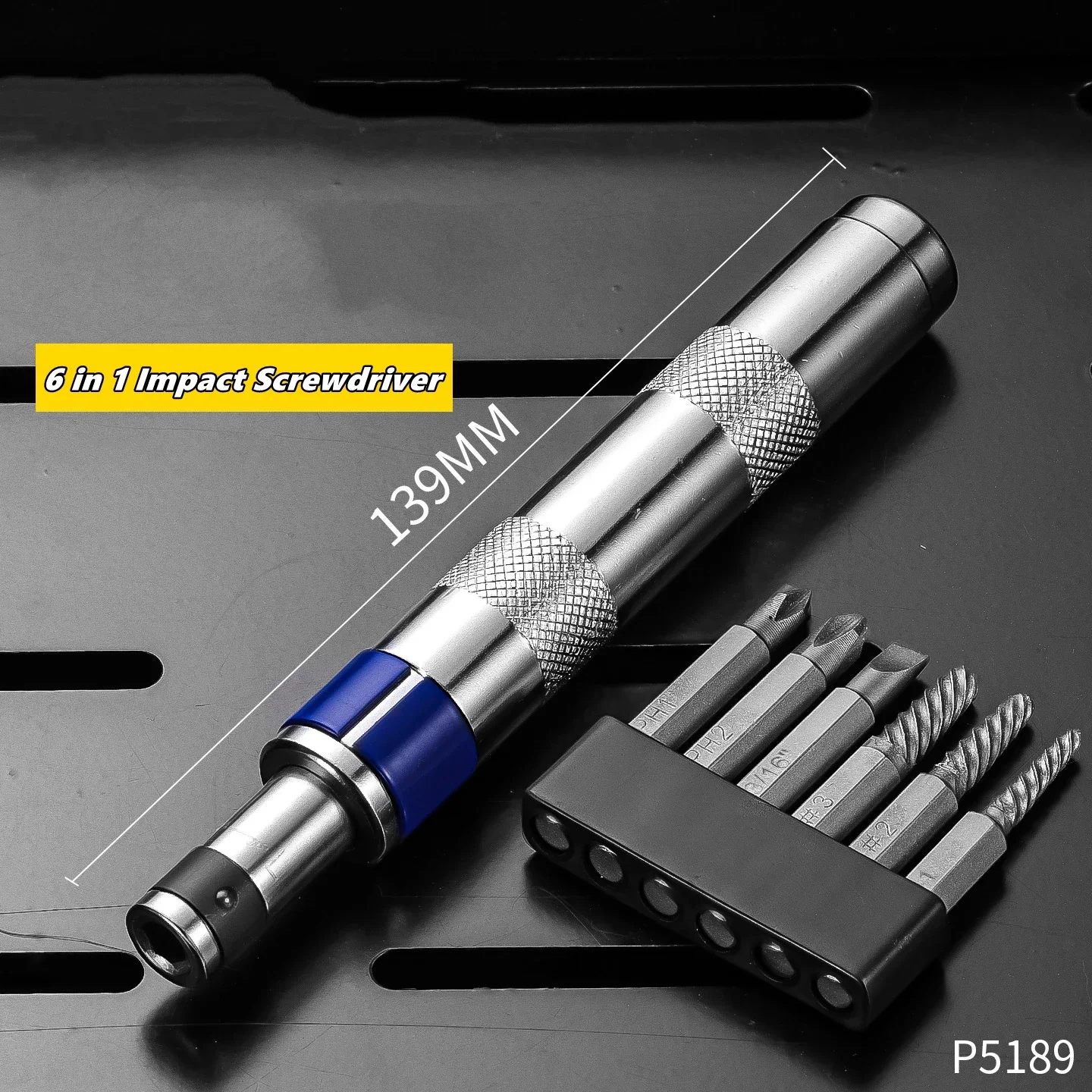 6 in 1 Impact Screwdriver Set Rusted Stuck Broken Fasteners Remover Impact Drive Stripped Damaged Bolt Nut Extractor Tool