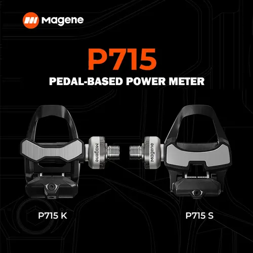 Pedales de medidor de potencia para bicicleta Magene P715, equilibrio de cadencia, 1% de precisión de potencia para medidor de potencia basado en Pedal de ciclismo KEO y SPD-SL