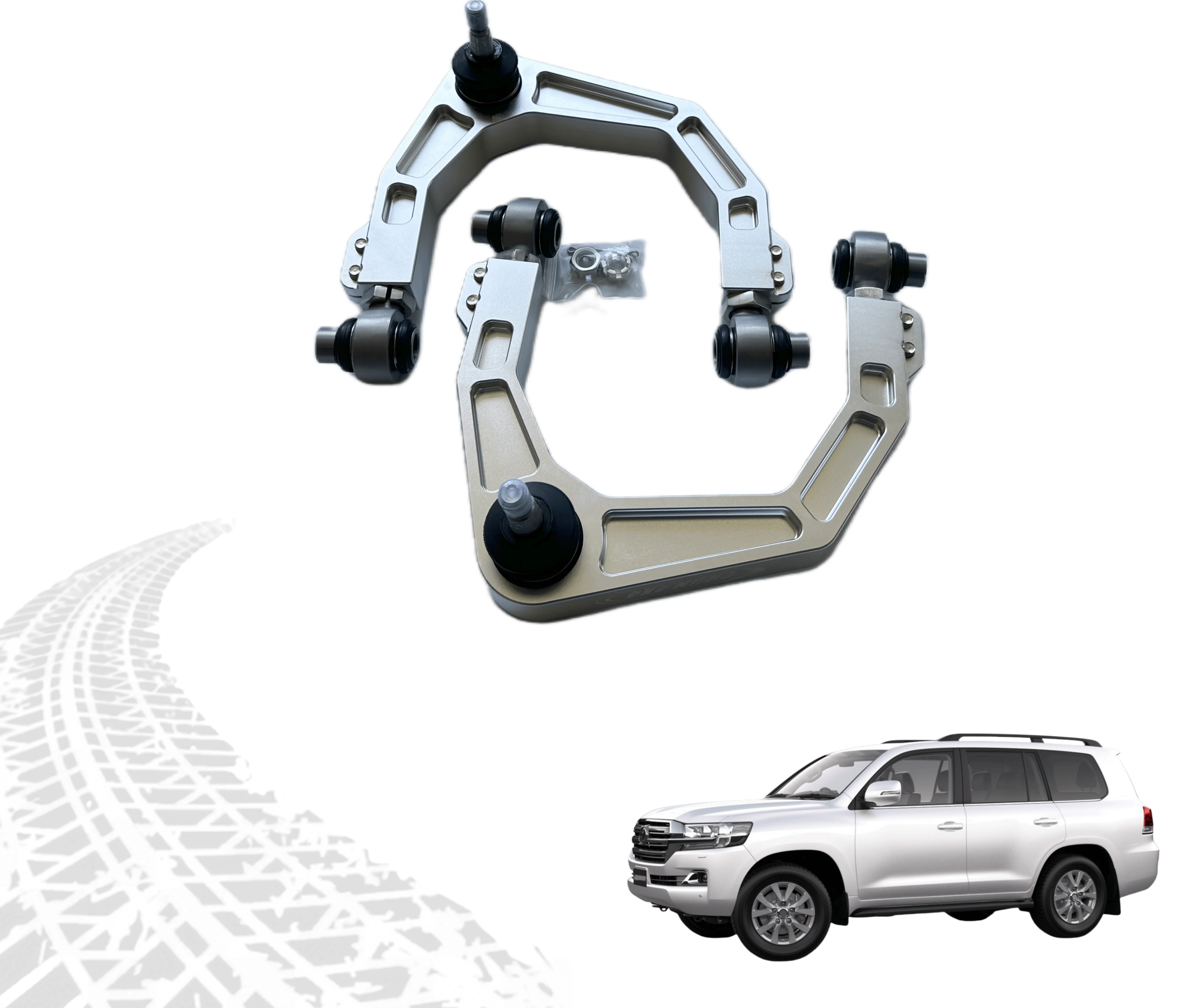 Accessori per auto 4x4 con sospensione di fabbrica per kit di sollevamento del braccio di controllo superiore in alluminio LC200