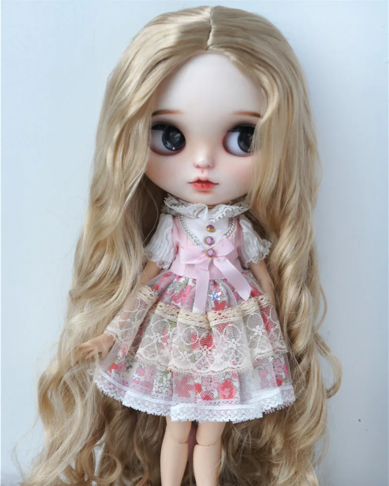 

JD435 Extremely Long Lady Curly Synthetic mohair BJD wigs 7-8inch 8-9inch 9-10inch 11-12inch Doll accessories