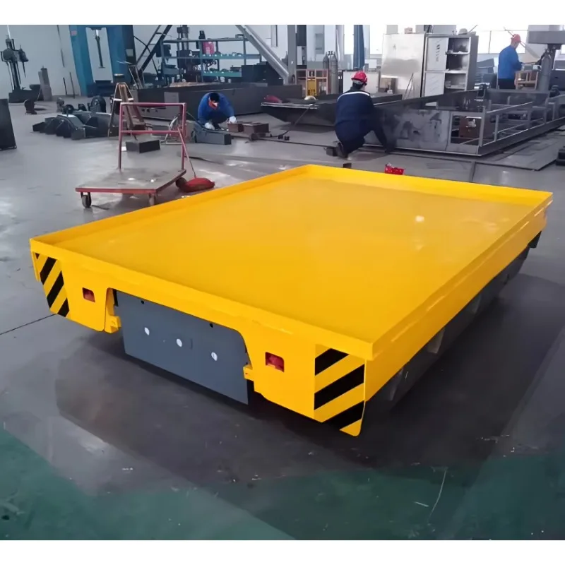 Heavy Duty Electric Flatbed Transfer Cart 30 Ton Hydraulic Lifting Platform Battery Powered Trackless Industrial Material Handli