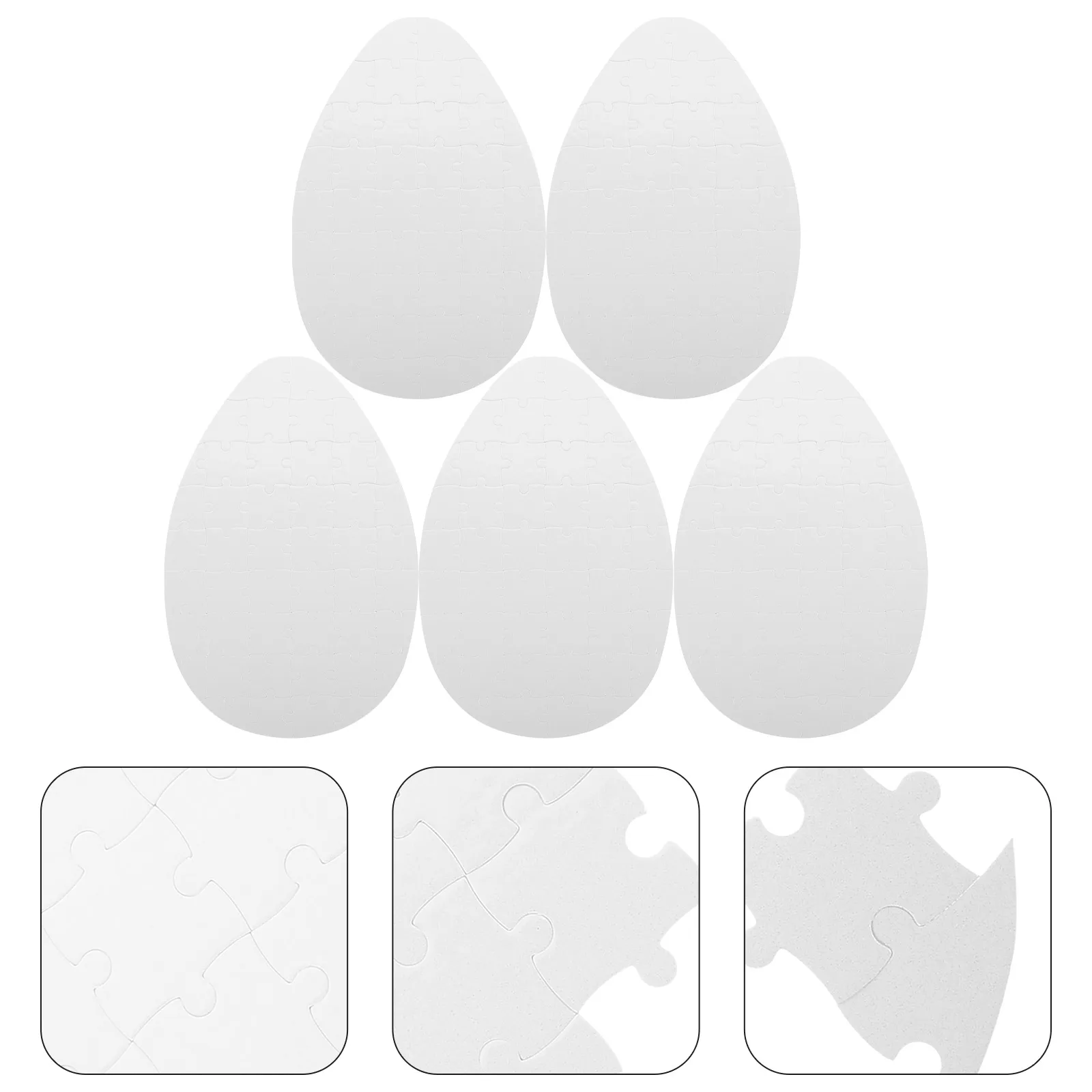 

5 Pcs Thermal Transfer Egg Puzzles Sublimation Toy Child