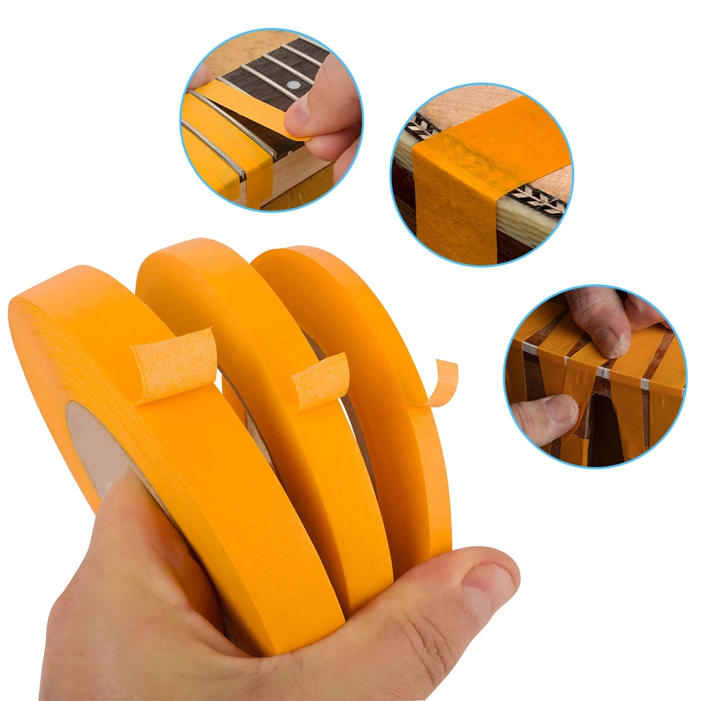 3pcs Acoustic Guitar Bass Fingerboard Masking Protective Paper Frets Polishing Protection Tape Masking Repair Tool Luthier Tools