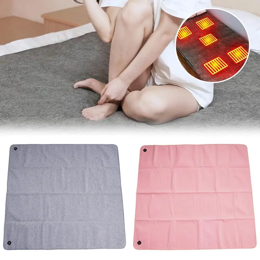 

Heated Car Blanket USB 5V 2A Electric Blanket 35-50℃ For Travel Heated Throw Camping Portable Machine Washable Electric Mat T5L1