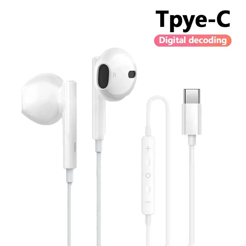 Type C Wired Headphones For Xiaomi 14 13 12 11 Pro Ultra Lite 3.5MM Earphone For Redmi POCO Huawei Samsung Earbuds Accessories