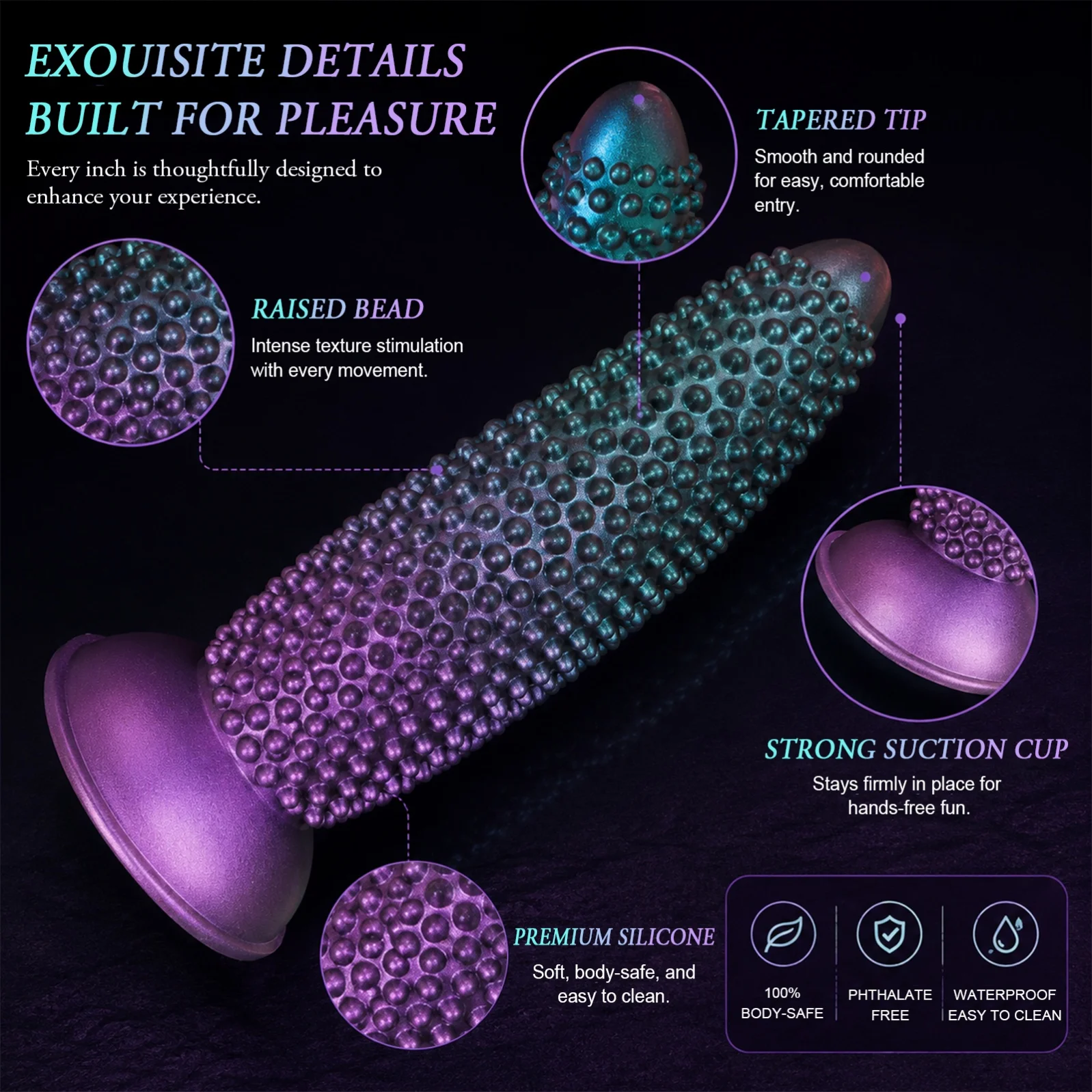 Mace Shaped Anal Plug Silicone Dildo Anal Dilatdor Particle Protrusion Stimulation Huge Butt Plug Suction Cup Sex Toys Women Gay