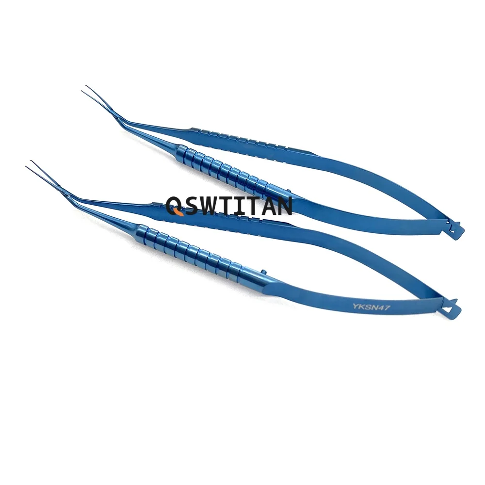 utrata-カプスロレキシス鉗子-曲角型-18mm-マイクロ切開用-チタン製-眼科手術用ピンセット