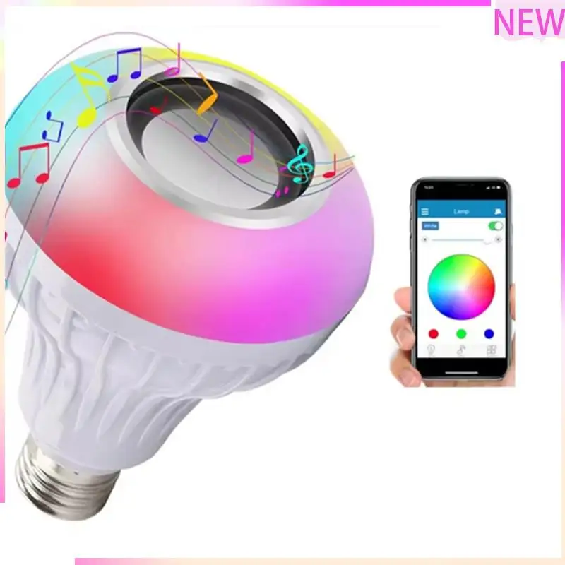 

B27B E27 Smart RGB Беспроводная Bluetooth-колонка Лампа для воспроизведения музыки Светодиодная лампа с регулируемой яркостью и пультом дистанционного управления