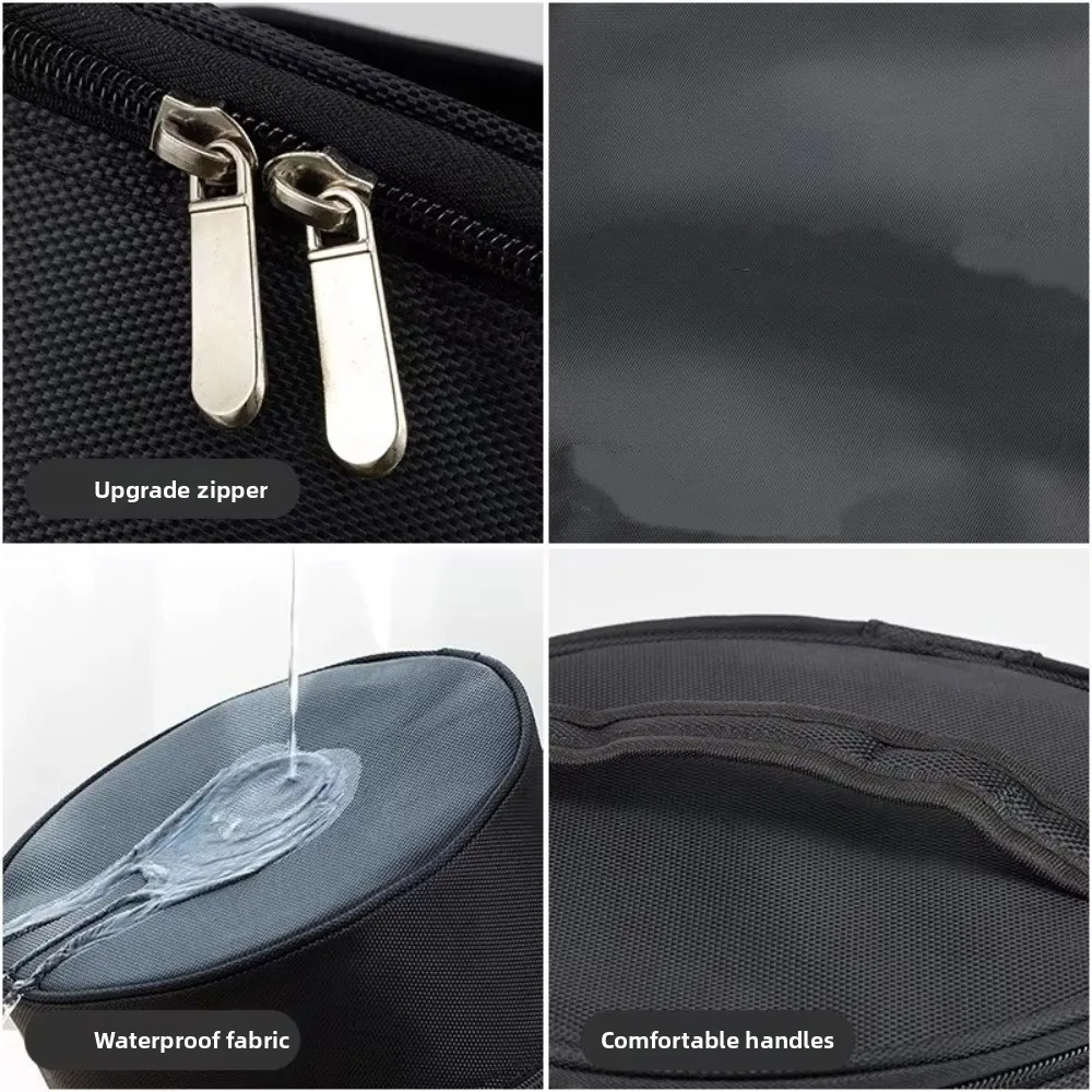 ポータブルポータブルメイクアップバッグブラックジッパー開閉トラベルトイレタリーオーガナイザー大容量防水ナイロン化粧品収納ボックス