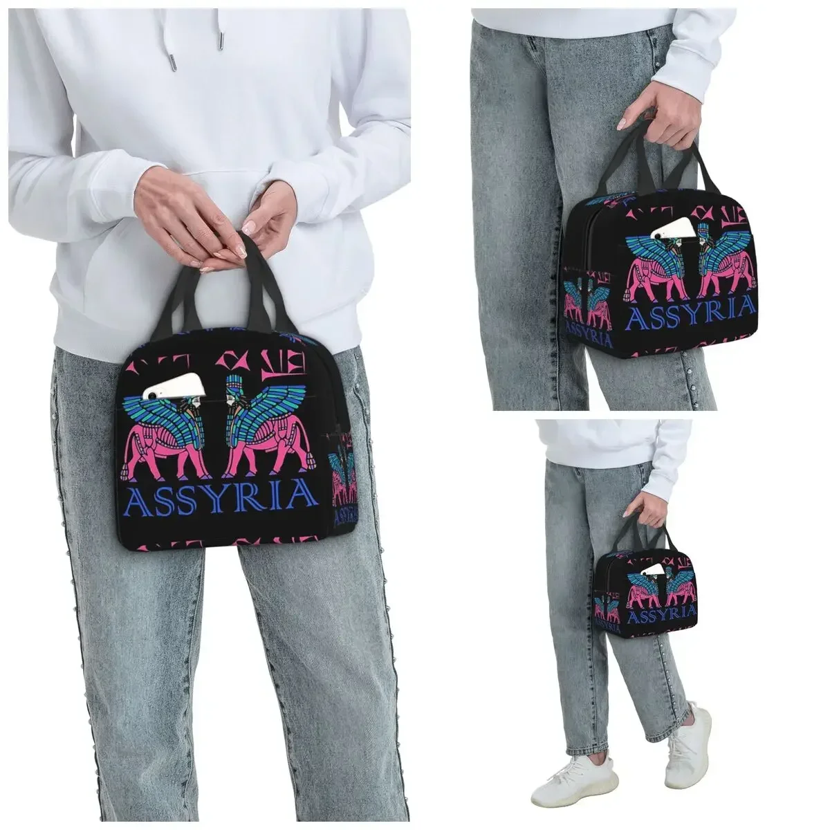 Luxury Assyrian Suryoyo Flag Insulated Lunch Bag for Kids School Cooler Thermal Food Box Tote Portable Lunch Boxes Container