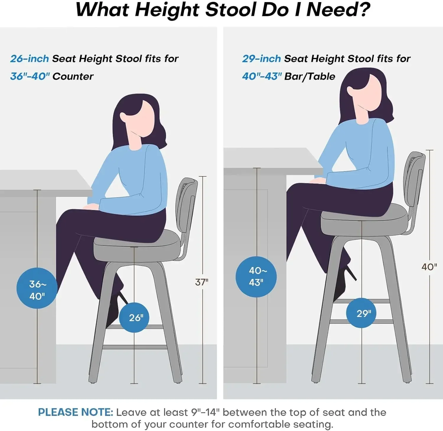 XMSJ.Swivel Bar Stools Set of 2, Upholstered Faux Leather Barstools with Rattan Back, Bentwood Wood Frame, 29" Seat Height Bar C