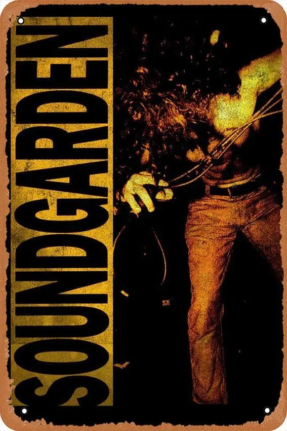 album cover Soundgardens Louder Than Love Poster 8” x 12” Vintage Metal Tin Sign Home Bar Man Cave Wall Decor