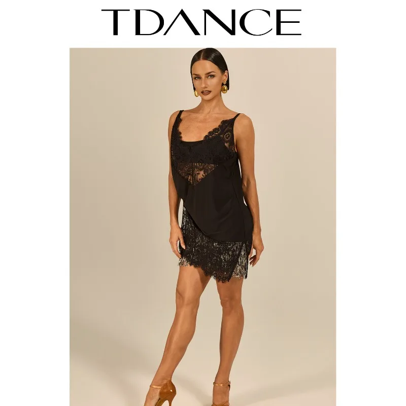 customized TDANCE Latin lace camisole top Practice clothes for teachers paired with daily training female GL-293