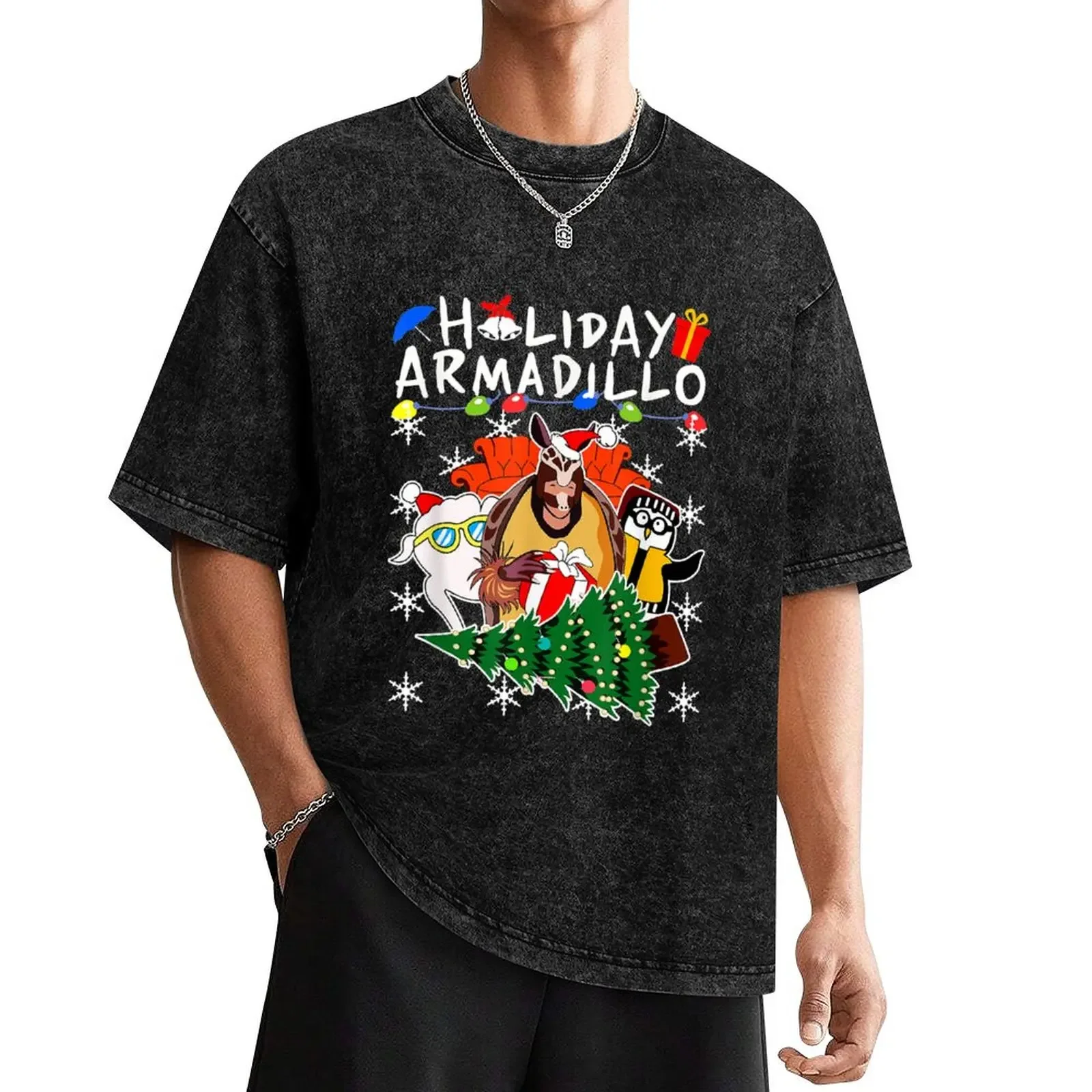 Holiday Armadillo Animal Lover Xmas T-Shirt shirts graphic vintage t shirts mens graphic t-shirts pack