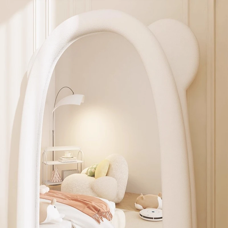 Cream style full-length dressing mirror Cute high-end interior minimalist large mirror Nordic elegant rétroviseurs de plancher